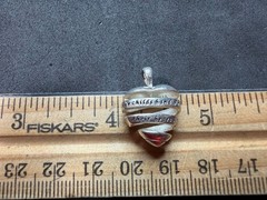 3.51g Vintage Sterling Silver 925 Heart Pendant A Mother Holds Short Forever M