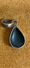 Vintage Shiva Eye Shell Sterling Silver Lightweight Charm Pendant 4696