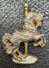 Gorham Sterling Silver .925 Carousel Horse Brooch 1 3/4” Pin (12 Grams) + Case