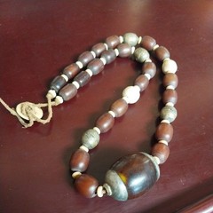 3 Vintage Beaded Necklaces – Tribal – Wood, Glass & Stone –