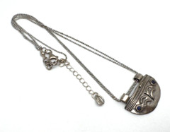 Beautiful Necklace Silver 925 With Gems Stone VTG A Unique Item #55#