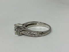 Gorgeous Signed PAJ BB Silvertone CZ Cubic Zirconia Size 6.5 Ring