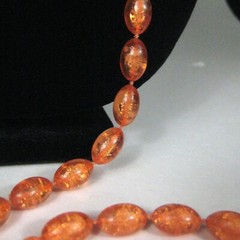 Necklace Women Men 56 In VTG 70s 80s Strand Beaded Orange Plastic Estate Retro