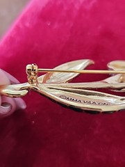 Metropolitan Museum of Art signed MMA.V&A.CN Flower Brooch Victoria & Albert