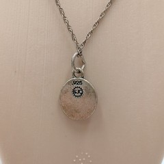 925 SJC Faith in God Necklace 18in Sterling Silver 3g Rope Chain Oval Pendant