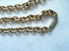 Vintage Gold Tone Necklace 52 Inches, Made in Western Germany. As Pictured -VM43