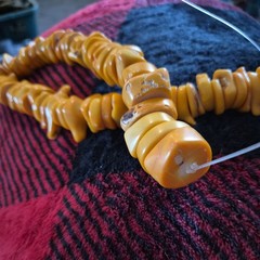 Vintage Butterscotch Baltic Amber Beads 17″ Long for jewelry making