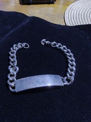 Vintage 925 ID Bracelet Signed Elco Sz7.5 Sterling Silver 9mm