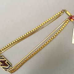 Lanvin Vintage Double Chain Necklace, Classic Necklace, with Tag
