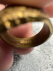 VTG Spain Metal Coiled Ring Double Eagle Head Scroll-work Size 7 RD5