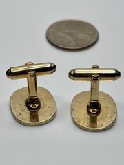 Vintage Anson Rooster Gold Tone Atomic Cufflinks