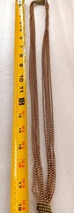 1920′ Art Deco Flapper extra long Necklace with braided brass Beads