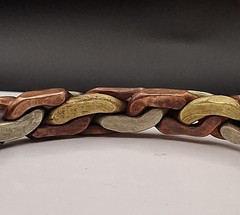 Sergio Lub Viking Braid Mixed Metal Cuff Bracelet Copper Brass Silver Tone