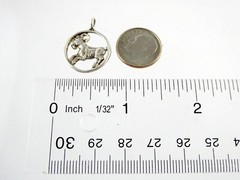 Vintage Sterling Silver Zodiac Ram Aries Pendant 1.8g 7/8 Inch Length