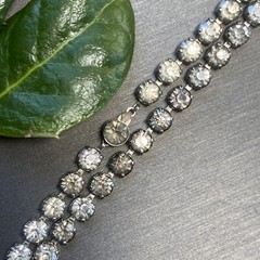 Art Deco Vintage Choker Necklace Estate Jewelry Pre-owned Cut Crystal 14.5″