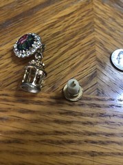 Antique Vintage Bird Cage Perfume Pendant Stamped Austria Beautiful Detail