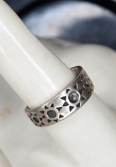 Vintage Signed Mark Anthony Sterling Silver Toe Ring SUNBURST DESIGN Size 3