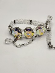 Y2K Signed TARINA TARANTINO Aurora Borealis (AB) Crystal Choker Necklace Vintage