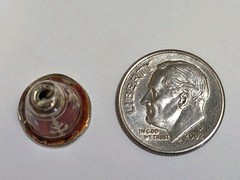 Sterling Silver ~ Siam Bell Charm ~ BEAUTIFUL RED ENAMEL ~ Pendant ~ VINTAGE
