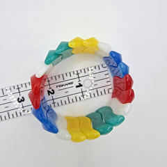 Vintage Avon Multicolor Lucite Stretch Bracelet Retro Expandable Chunky Plastic