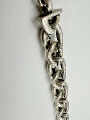 VTG Heavy Duty Silver Tone Link Bracelet Toggle 71g 8.5in Unsigned Estate Read