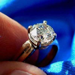 EARTH MINED DIAMOND Deco Engagement RING Vintage Estate Solitaire SOLID 14K GOLD