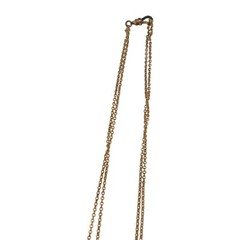 Opal Gold filled Fob Nouveau Slide Necklace 25.25” 1.9mm Chain Gf victorian 9.1g