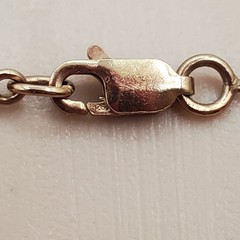 VTG 925 Vermeil Crescent Horn Pendant Necklace 22in Sterling Silver Bead Chain