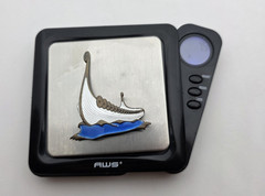Albert Scharning Norway Sterling Guilloche Enamel Viking Ship Brooch