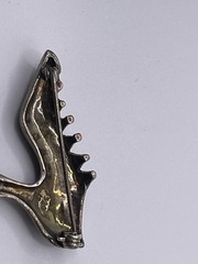 Vintage Sterling Shoe Pin Marcasite Silver Signed FAS