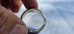 Vintage Men’s 925 Sterling Silver Greek Key Fidget Spinner Band Ring US Size 14