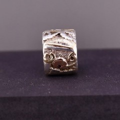 Vintage Scherr Sterling Silver 14K Gold Wide Band Ring Size 6.5 18g