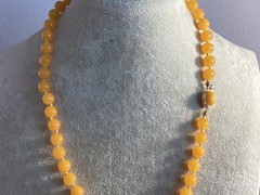 VINTAGE INCREDABLE HAND KNOTTED AMBER GLASS BEAD NECKLACE MUST SEE NO RESERVE