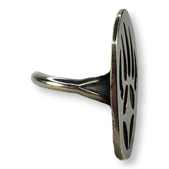 Vintage Nickel Silver Southwestern Bear Paw Ring Size 4.25