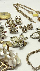 VTG Jewelry Lot MCM Fashion Mixed Brooch Necklace Earrings 1960’s 1970’s 1950’s