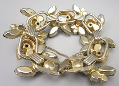 RARE JULIANA DELIZZA & ELSTER AVENTURINE GLASS BRACELET W/ COORDINATING EARRINGS