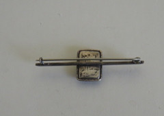 VERY UNUSUAL STERLING SILVER & BUTTERFLY WING BROOCH WITH VICTORIAN LADY