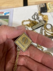 Junk Drawer Lot Jewelry Sterling, Cards, 1921 (2) Morgan’s Dollars, Lighters etc