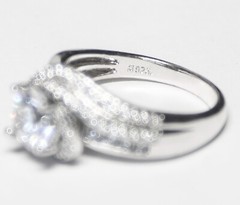 Sterling 1.50 CT TW CZ Engagement Wedding Ring – Size 6.75