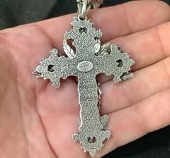 Vintage Kirk’s Folly Fairy Pixies Jeweled Fairy Cross Pendant & Necklace Set