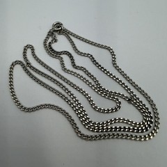 Vintage 925 Sterling Silver Necklace Unisex Jewelry Curb Chain 57 cm