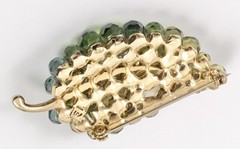 Lauren Conrad Leaf Brooch Pin Multi Color Glass Beads Gold Tone. #1488