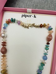 NEW PIPER K Dyed Quartz Reconstituted Turquoise Stones Necklace