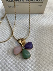 Avon Vintage 1982 Tourmaline Impressions Pendant – 28in