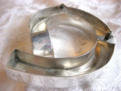 HUGE BOLD OVERSIZED SWIRL CIRCLE PIN MEXICO 925 STERLING SILVER STUDIO PIECE