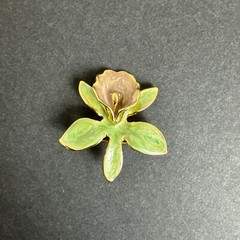Vintage Enamel Flower Brooch Pin Pendant