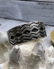 Vtg Signed SL Southwestern Ring Sterling Silver 925 Band Size 8.5 Jewelry 🖤