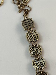 MONET Gold Tone Golden Brown Adjustable 17″-19″ Necklace READ