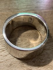 David Varsano,Bangle/Cuff, Modernist Rare VTG. Israel .925 Sterling Silver 2.5oz