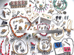 Antique Vtg Estate Jewelry Lot Rings Florenza 925 Gems Sandor Bohemian Garnets